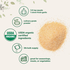 Non GMO additive free garlic powder label