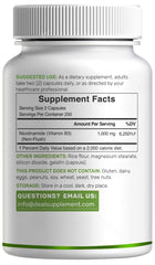 Close-up of B3 Nicotinamide capsules