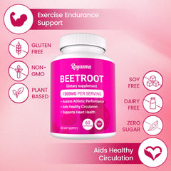 Non-GMO beetroot powder and ingredients label