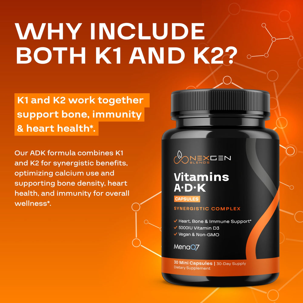Non-GMO and gluten-free ADK vitamin supplement