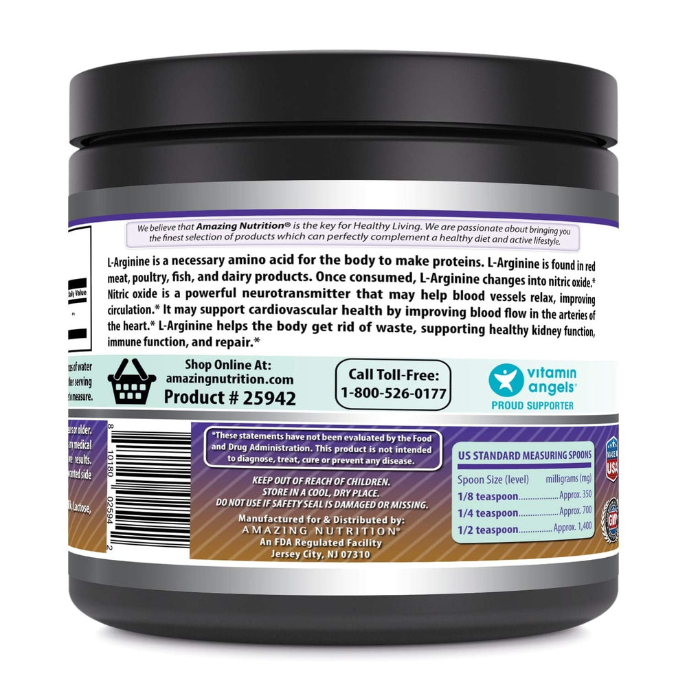 Non-GMO, Gluten-Free L-Arginine powder packaging