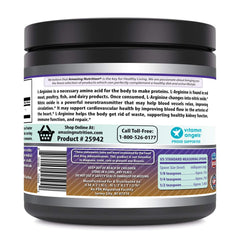Non-GMO, Gluten-Free L-Arginine powder packaging