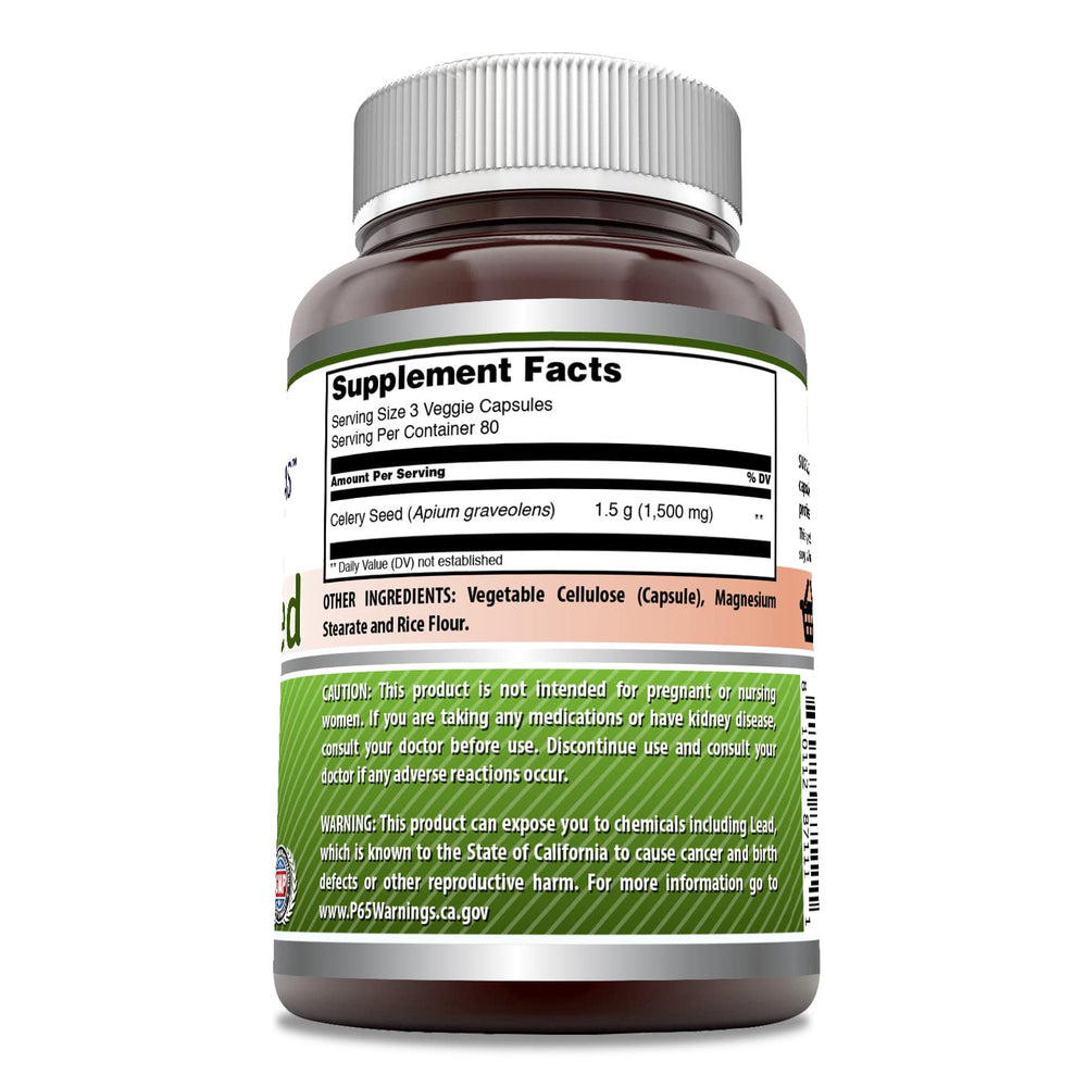 Non-GMO gluten-free celery seed extract supplement