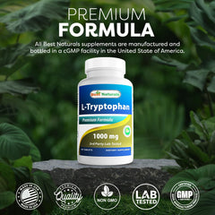 Non-GMO and gluten-free certification visual for L-Tryptophan