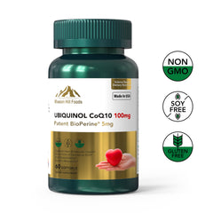 Non-GMO and Gluten Free label on supplement packaging