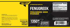 Non-GMO and gluten-free PrimaForce fenugreek capsules on bottle