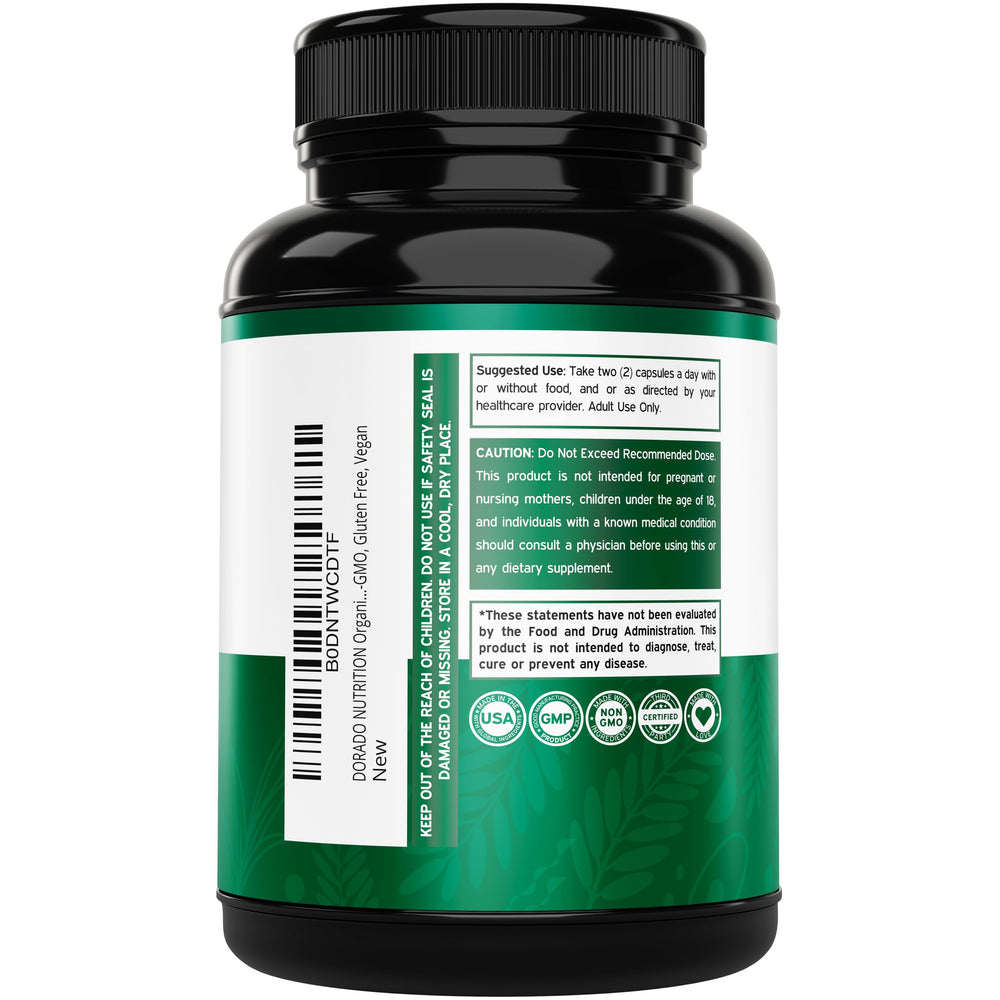 Non-GMO, gluten-free, vegan Shatavari capsules