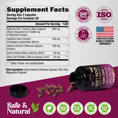 Non-GMO GMP certified beet root supplement capsules