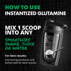 Non-GMO L-Glutamine powder bottle label