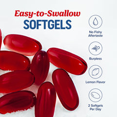 Non-GMO label on Omega-3 + CoQ10 supplement