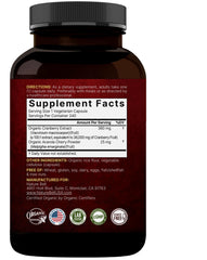 Third-party lab testing seal on NatureBell cranberry pills