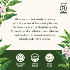 Non-GMO seal on Banyan Botanicals Tulsi packaging