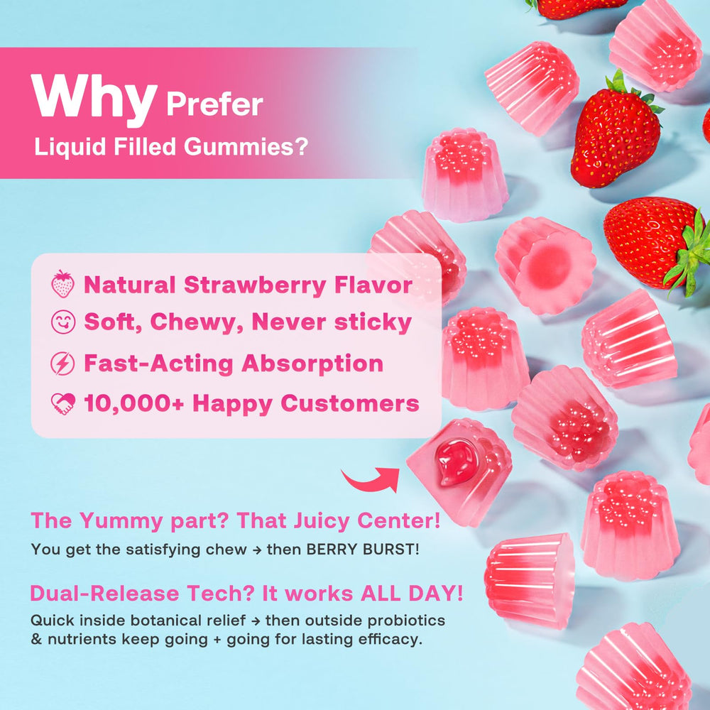 Non-GMO sugar-free feminine balance gummies