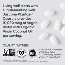 Non-GMO vegan biotin PlantGel capsule carrageenan-free