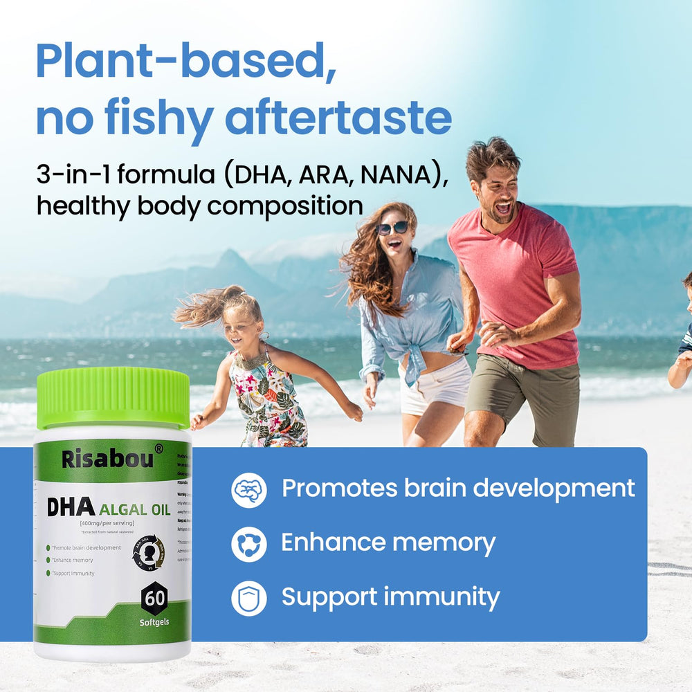 Non-GMO vegan DHA softgels for brain support
