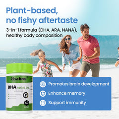 Non-GMO vegan DHA softgels for brain support