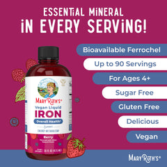 Non-GMO vegan iron supplement label