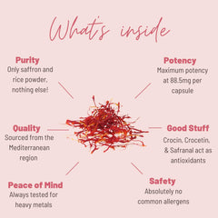 Non-GMO vegan saffron supplement manufactured in the USA