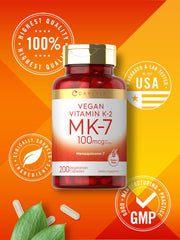 Non-GMO Vitamin K2 MK-7 capsules close-up