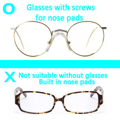 Non-slip silicone nose pads for eyeglasses