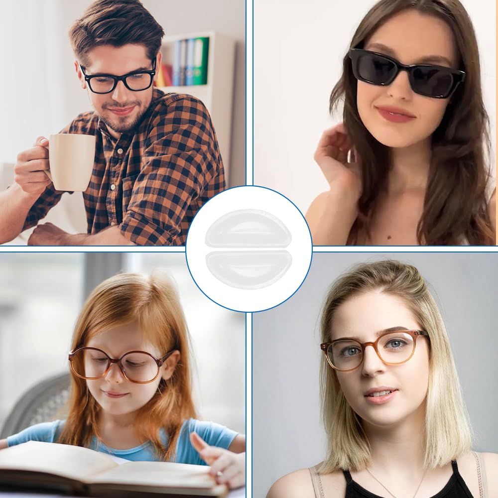 Non-slip design nose pads keeping glasses in place