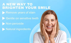 Non-toxic microbiome-safe natural teeth whitening strips