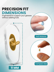 Anti-slip silicone nose pads keep glasses from slipping