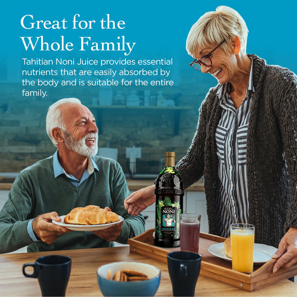 Graphic showing noni with blueberry and grape extracts