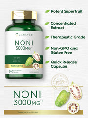Noni fruit capsules 3000mg quick-release close-up