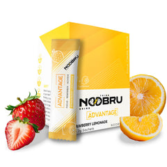 Noobru Advantage Nootropic box with 20 strawberry lemonade sachets