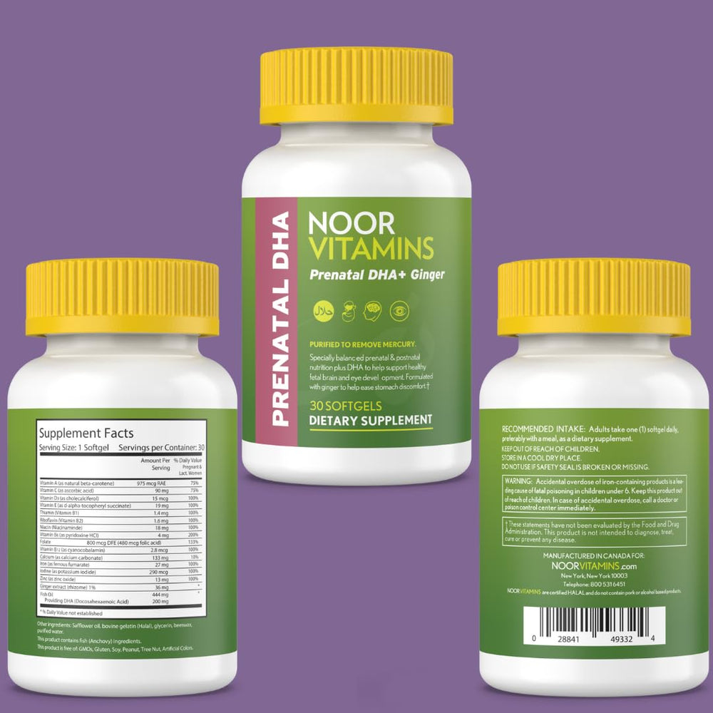 1 month supply Noor Prenatal vitamins packaging