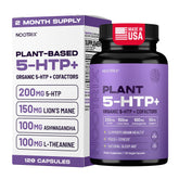 Nootrix Organic 5-HTP+ supplement bottle with capsules on white background