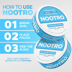 Nootro pouches with Vitamin B6 highlight nutrient support for energy metabolism.