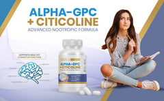 Close-up of Alpha GPC/Citicholine capsules
