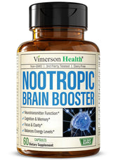 Nootropics brain support supplement bottle