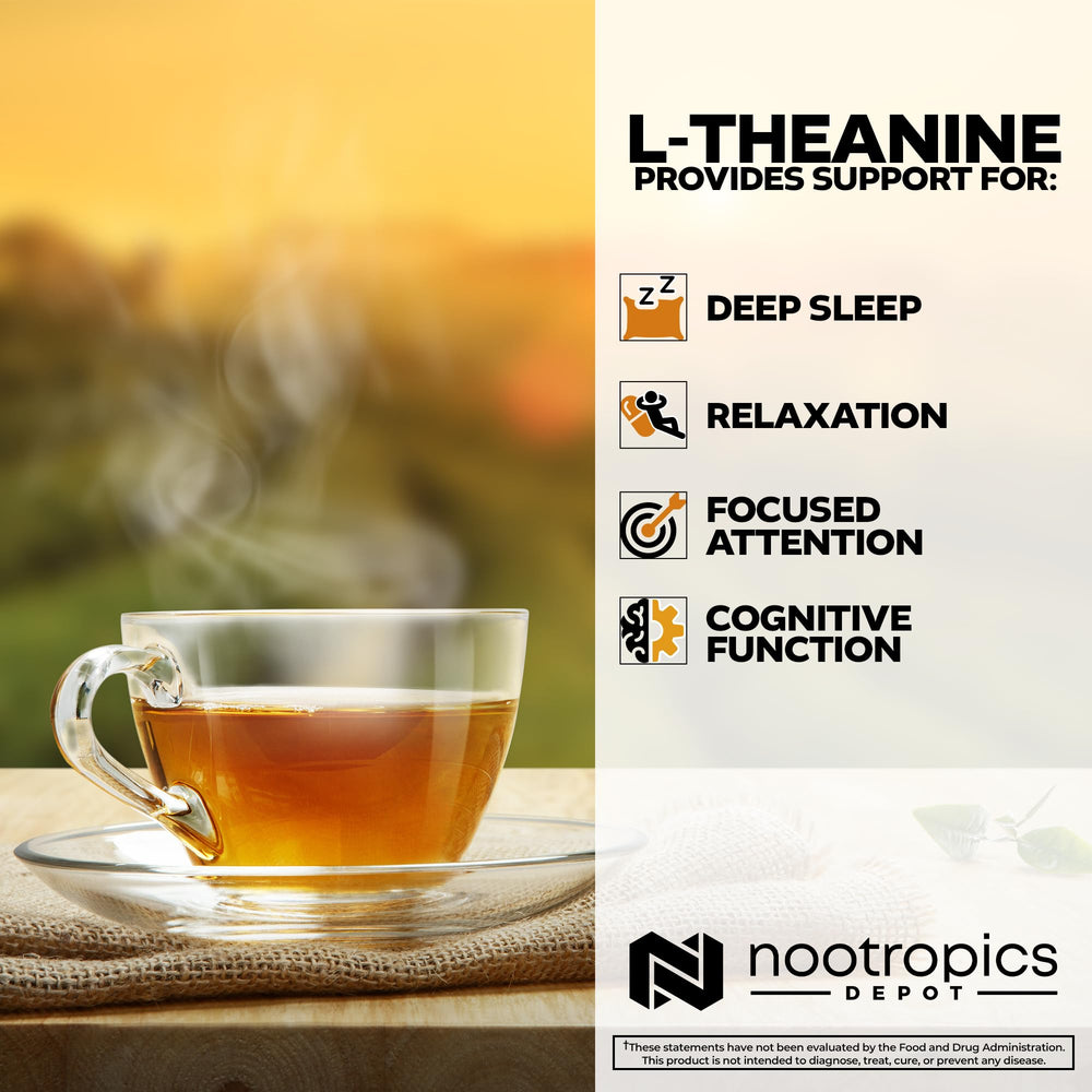 Packaging side view of Nootropics Depot L-Theanine