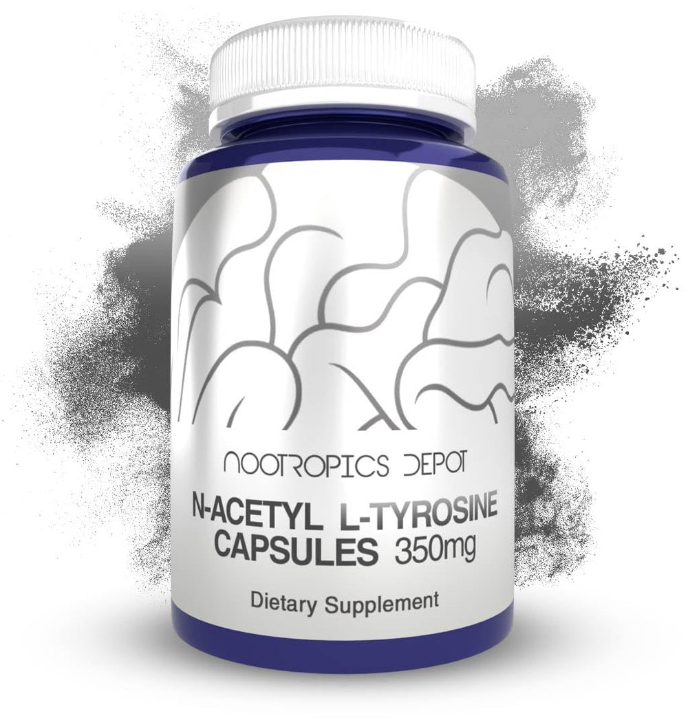 Nootropics Depot N-Acetyl L-Tyrosine capsules bottle 350mg 120-count