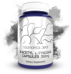 Nootropics Depot N-Acetyl L-Tyrosine capsules bottle 350mg 120-count