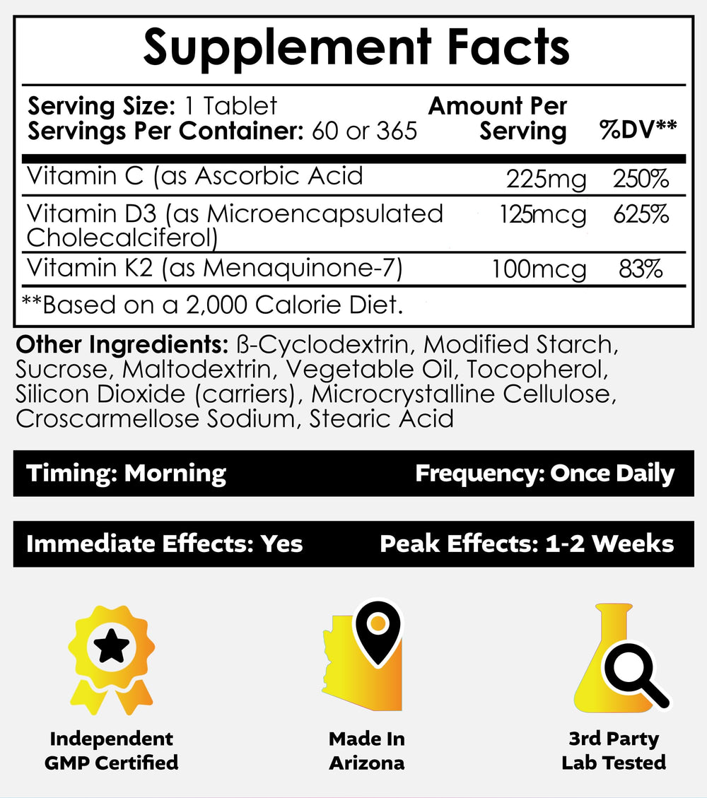 Tablets displayed to illustrate contents of the bottle