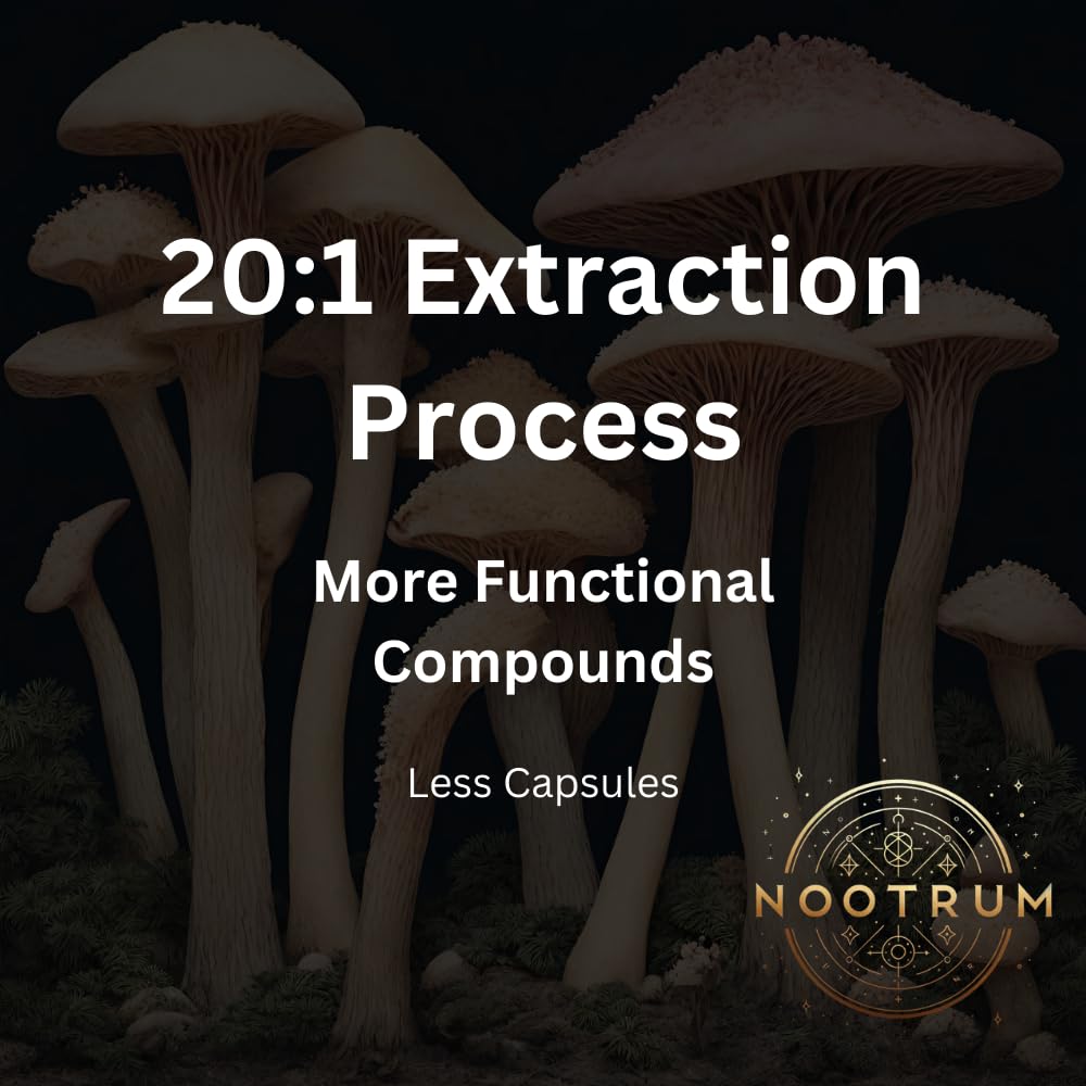 Close-up of Nootrum Mushrooms label