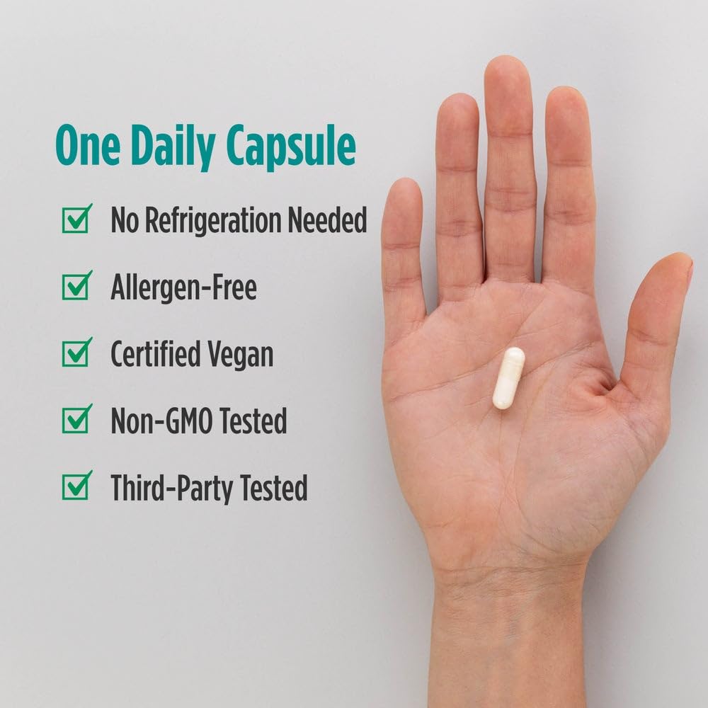 Vegan and non-GMO icons for Nordic Flora Probiotic Comfort