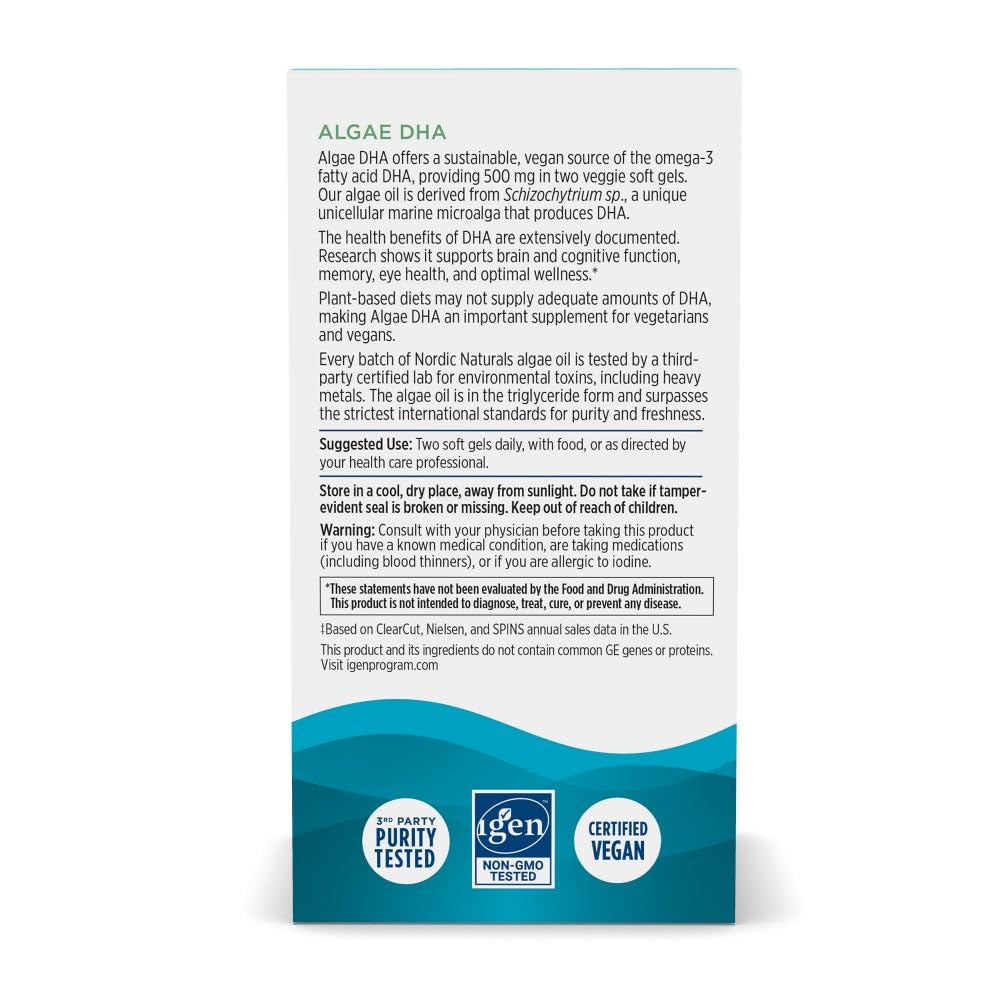 Plant-based omega-3 DHA derived from microalgae illustration