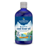 Front view of Nordic Naturals Arctic Cod Liver Oil Orange 16 oz bottle
