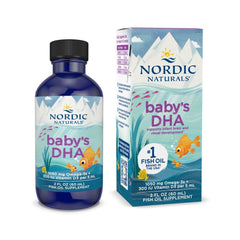 Bottle of Nordic Naturals Baby’s DHA Unflavored with product label