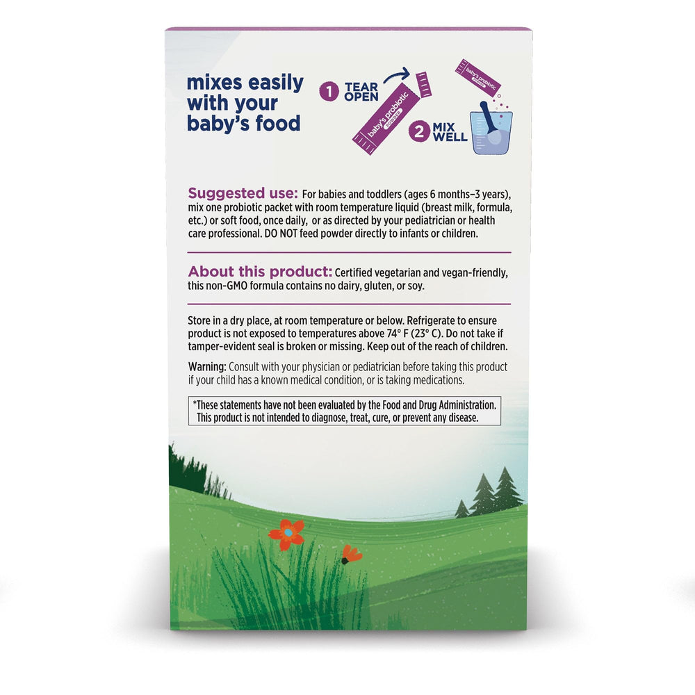 Back of packaging detailing 4 billion CFU per serving