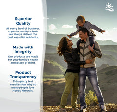 Nordic Naturals Complete Omega lifestyle scene suggests improved mood and cognitive support.