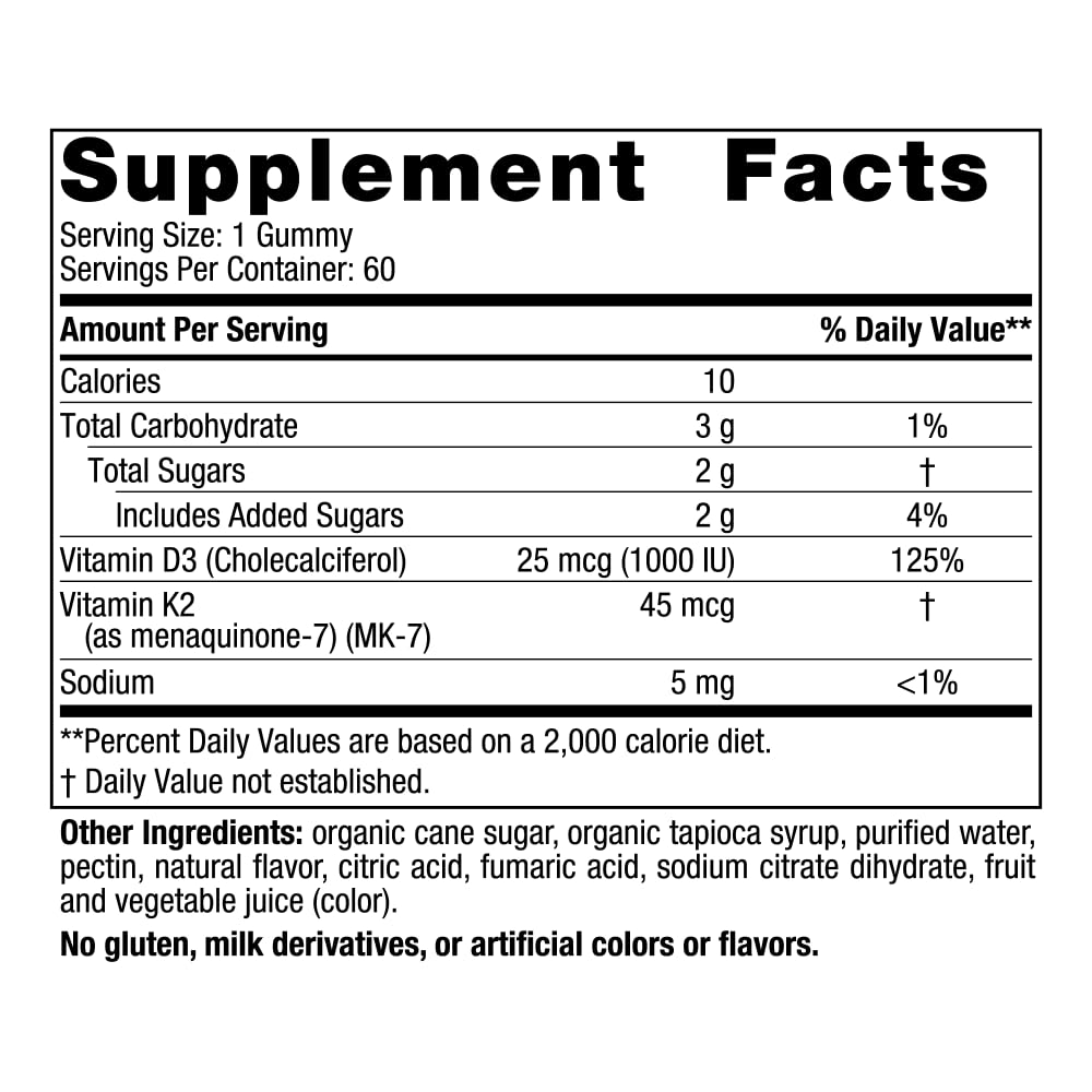 Nordic Naturals D3K2 Gummies packaging and box