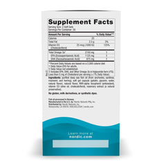 Ingredients panel for Nordic Naturals Ultimate Omega 2X Lemon