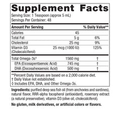 Close-up of Nordic Naturals Omega-3D Lemon Flavor bottle