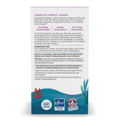 Back of bottle showing 283 mg total Omega-3s per serving